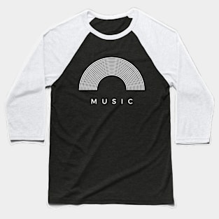 Music Retro Vinyl Record Baseball T-Shirt